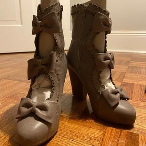 Jeffery Campbell bowed booties